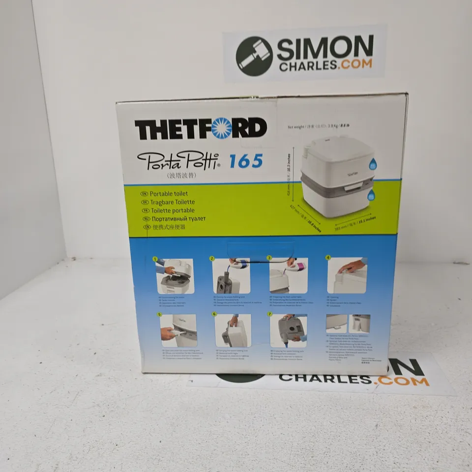 THETFORD PORTA POTTI 165 PORTABLE TOILET – BOXED