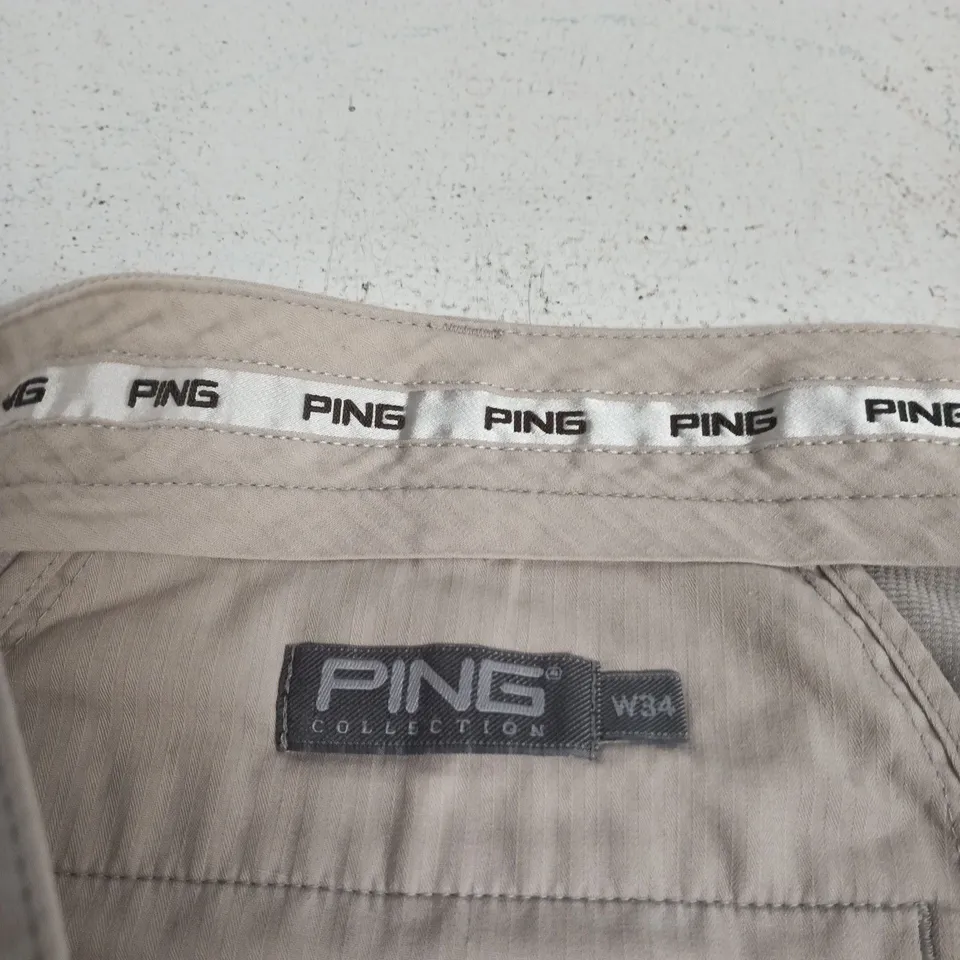 PING COLLECTION KHAKI SHORTS, UK 34