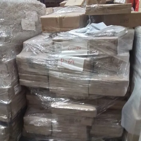 PALLET OF ASSORTED HOUSEHOLD GOODS AND PRODUCTS TO INCLUDE;CLOTHES RACK,COAT HANGERS,OTTOMAN 