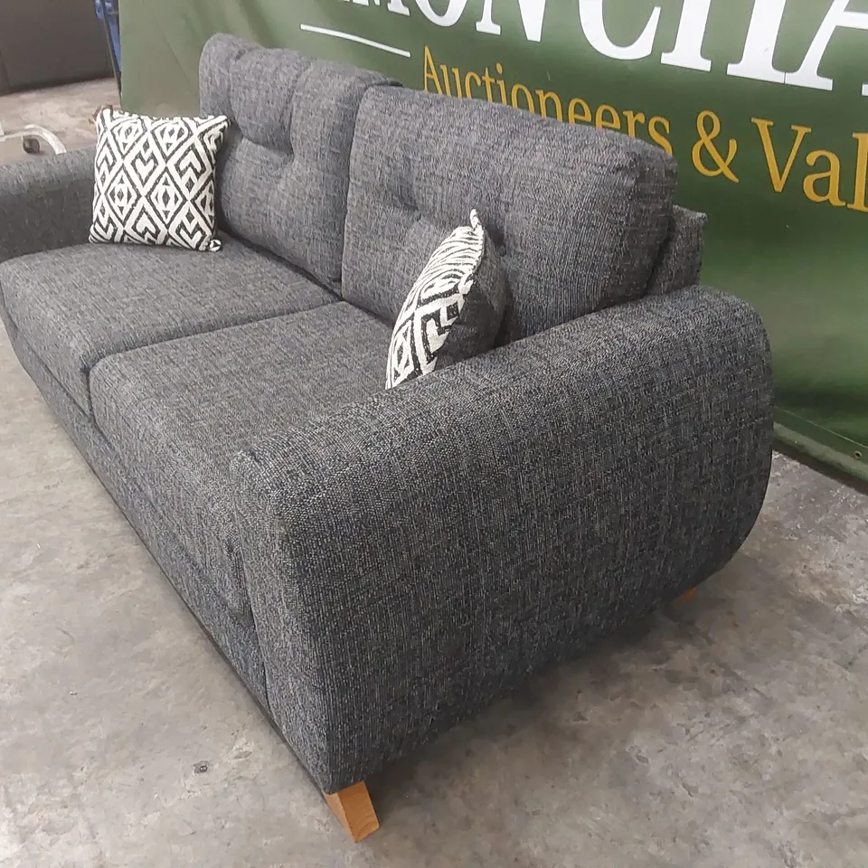 PRENT FABRIC 3 SEATER SOFA - CHARCOAL  RRP £899