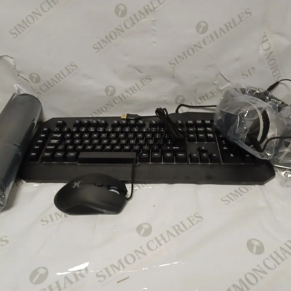 BLACKWEB 4 IN 1 GAMING KIT - KEYBOARD, MOUSE, HEADSET AND MOUSEMAT