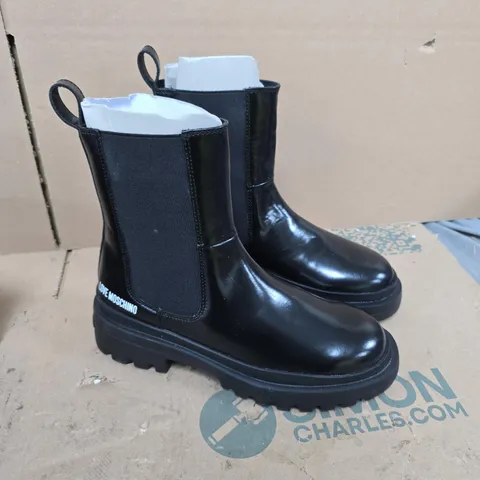LOVE MOSCHINO CHELSEA BOOTS IN BLACK - SIZE UNSPECIFIED