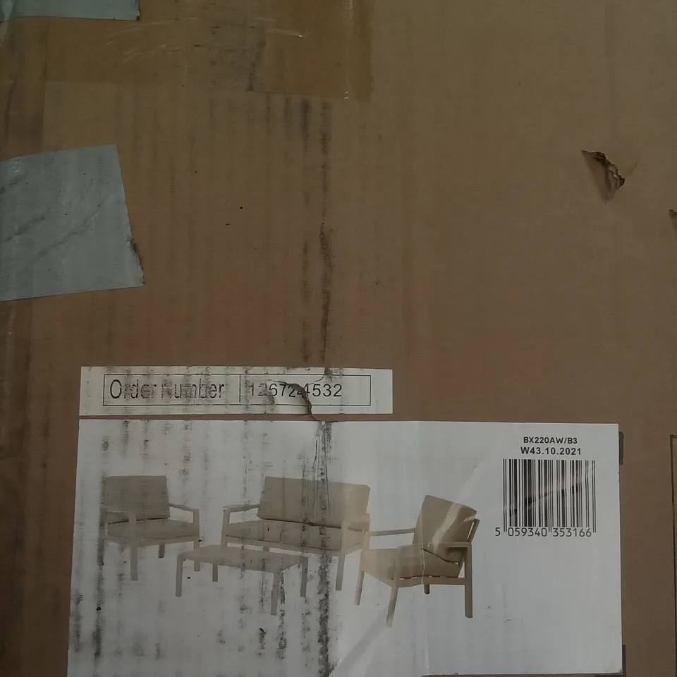 BOXED GOODHOME SANTORIN COFFEE TABLE SET WITH SIDE TABLES 