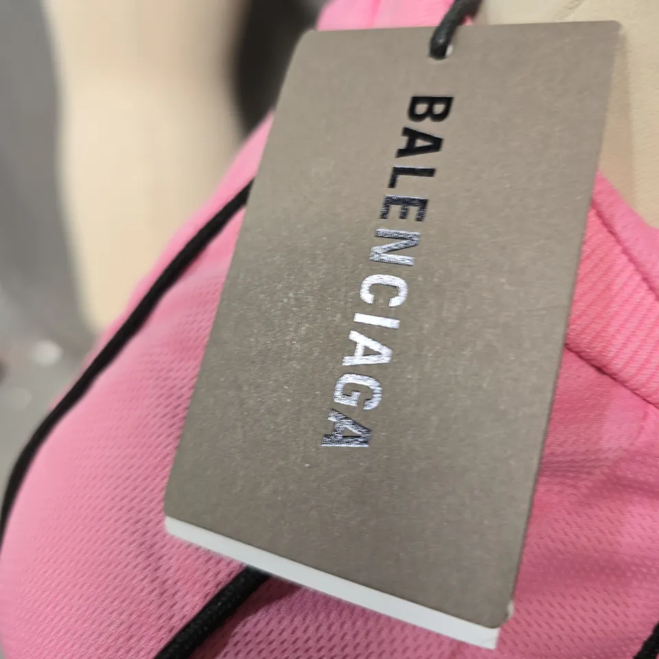 BALENCIAGA PINK CREST LOGO JERSEY TOP-SIZE UNSPECIFIED 