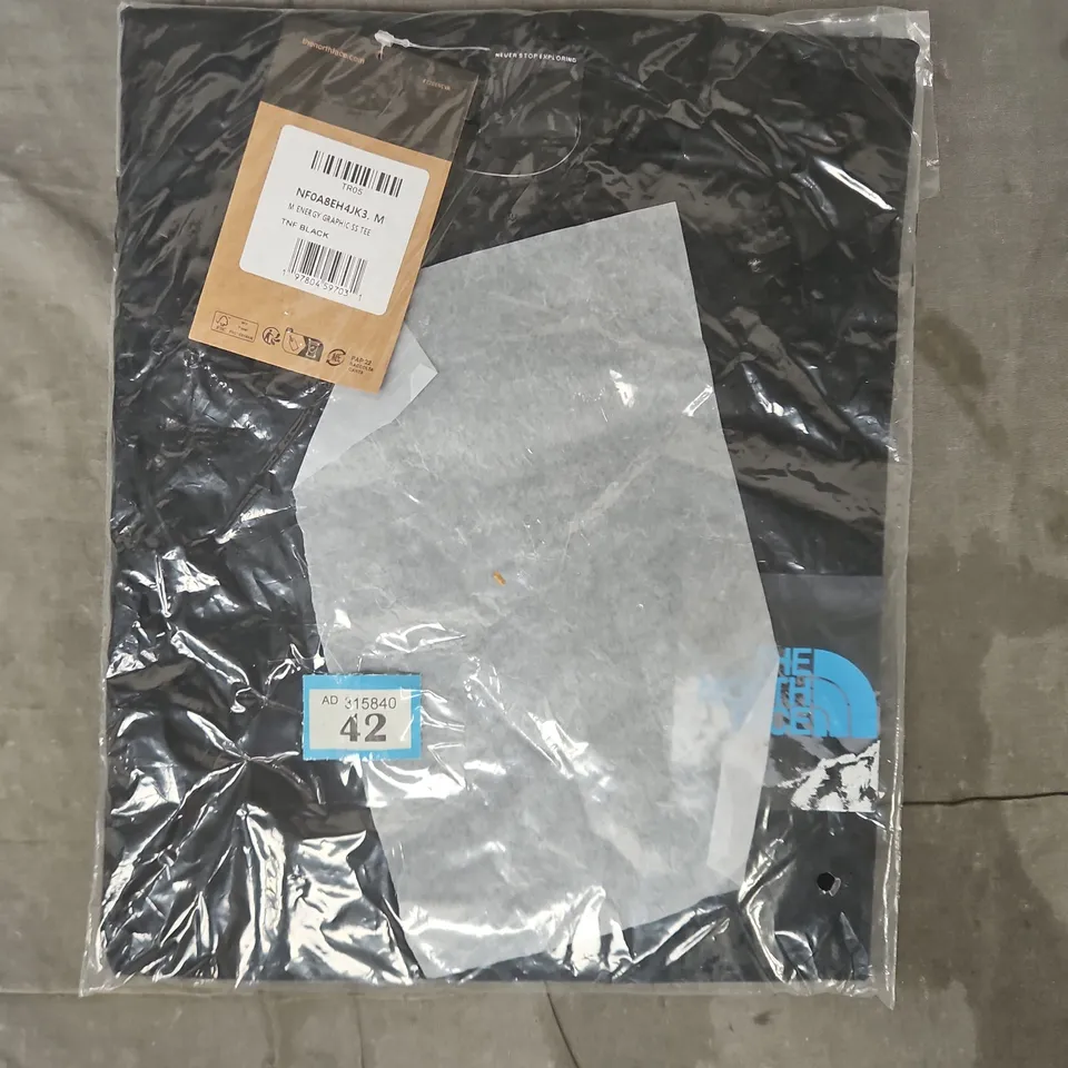 BAGGED THE NORTH FACE ENERGY GRAPHIC SHORT SLEEVE T-SHIRT IN BLACK SIZE MEDIUM