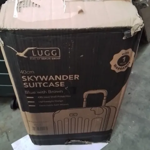 BOXED LUGG 40CM SKYWANDER SUITCASE CREAM WITH BROWN 