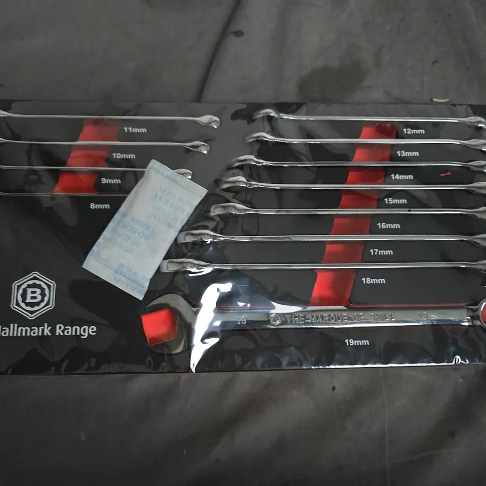 The Hallmark Range 12-piece metric open-end wrench set (8-19 mm)