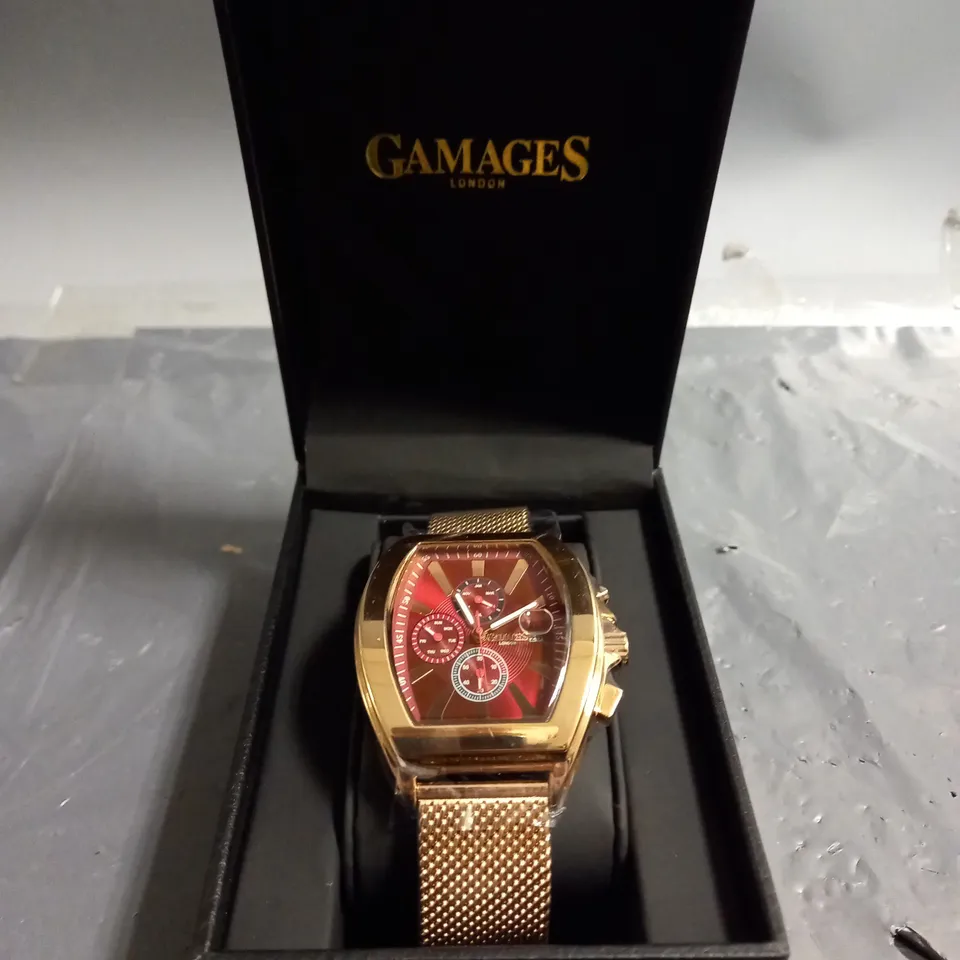 GAMAGES DIVERGENCE ROSE DIAL WATCH