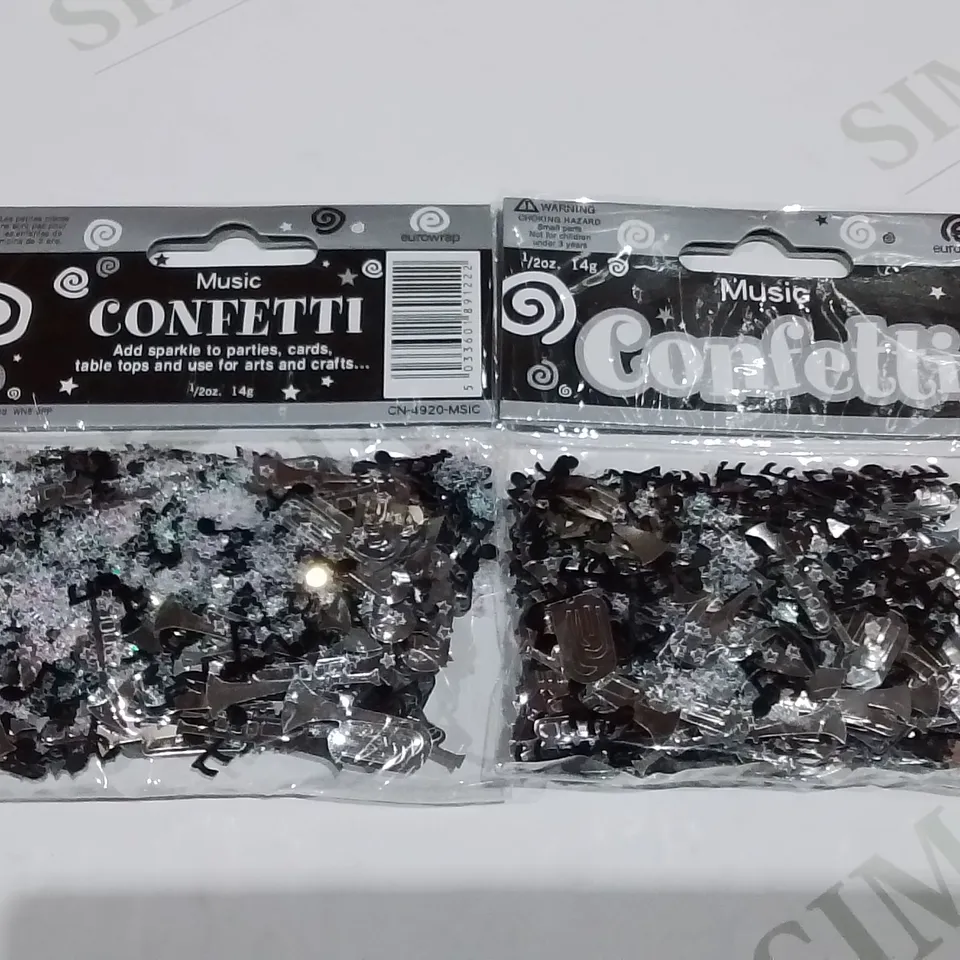 LOT OF 144 BRAND NEW 14G PACKS OF MUSIC THEMED CONFETTI 