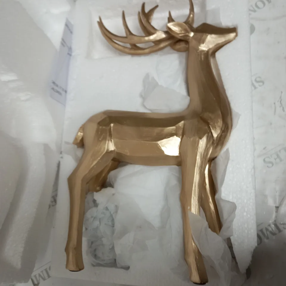 BOXED GOLD STAG ROOM ORNAMENT  RRP £29.99