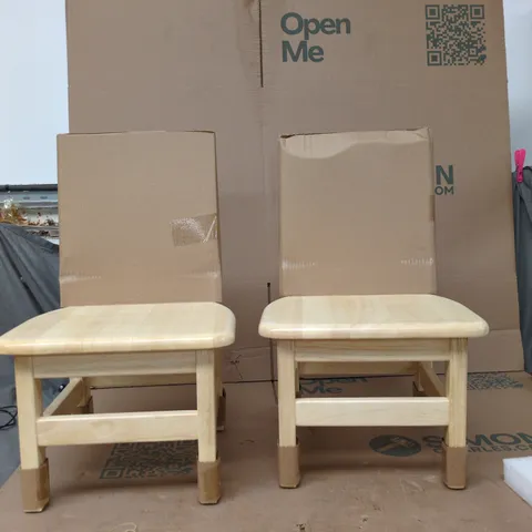 2X BRAND NEW GUIDECRAFT LADDERBACK CHAIRS 10"