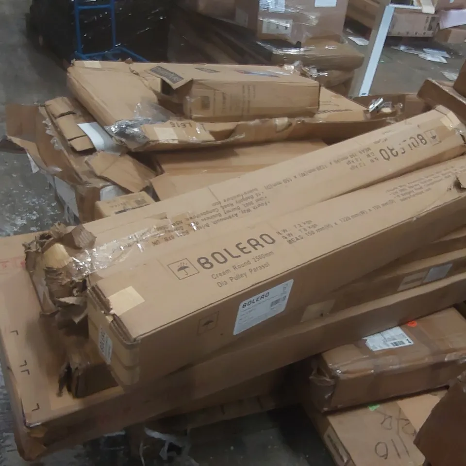 PALLET CONTAINING A LARGE QUANTITY OF ASSORTED FURNITURE PARTS ECT