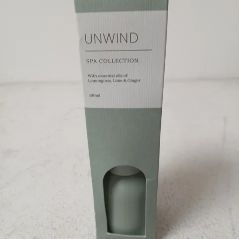UNWIND SPA COLLECTION ESSENTIAL OIL BLEND DIFFUSER β LEMONGRASS, LIME & GINGER, 100ML