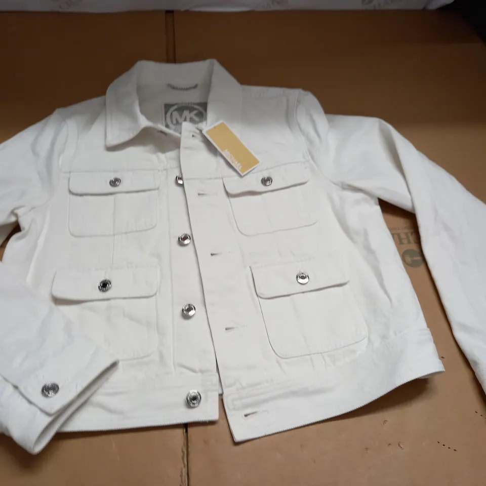 MICHAEL KORS WHITE DENIM JACKET - 10