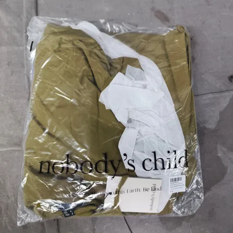 NOBODY'S CHILD STRAPPY ANGLED SEAM MIDI DRESS IN GREEN SIZE UK 12