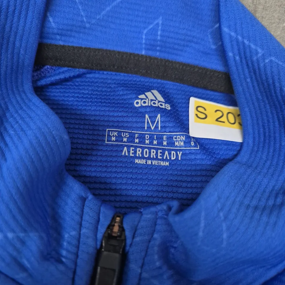 ADIDAS TERREX AEROREADY LONG-SLEEVE ZIP TOP – BLUE, SIZE M