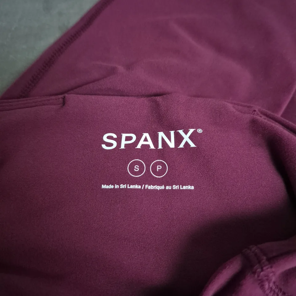 SPANX BARE ESSENTIALS FULL LEGGING – PLUM BERRY, SIZE S