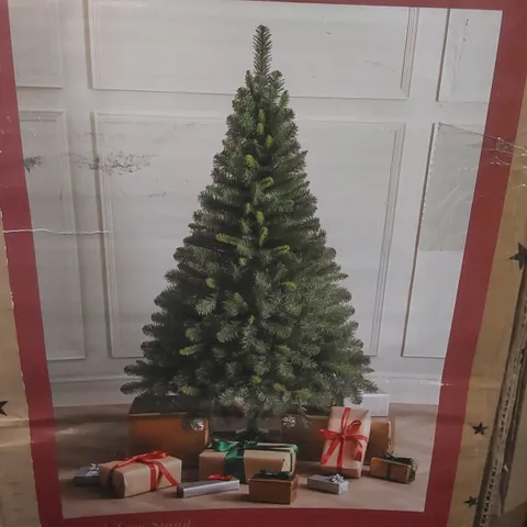 BOXED 6FT TALL DELUXE WESTERN ARTIFICIAL PINE CHRISTMAS TREE