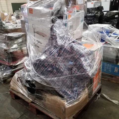 PALLET OF APPROXIMATELY 9 UNPROCESSED RAW RETURN HOUSEHOLD AND ELECTRICAL GOODS TO INCLUDE;