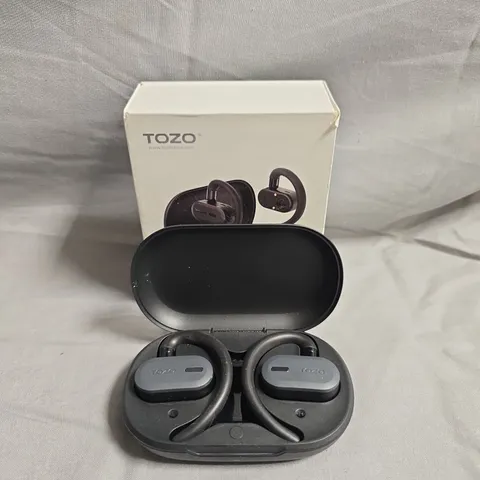TOZO OPEN BUDS WIRELESS EARBUDS – BLACK/GRAY WITH CHARGING CASE