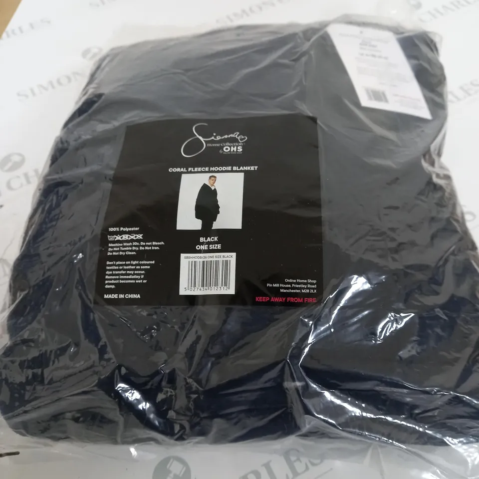 OHN CORAL FLEECE HOODIE BLANKET 