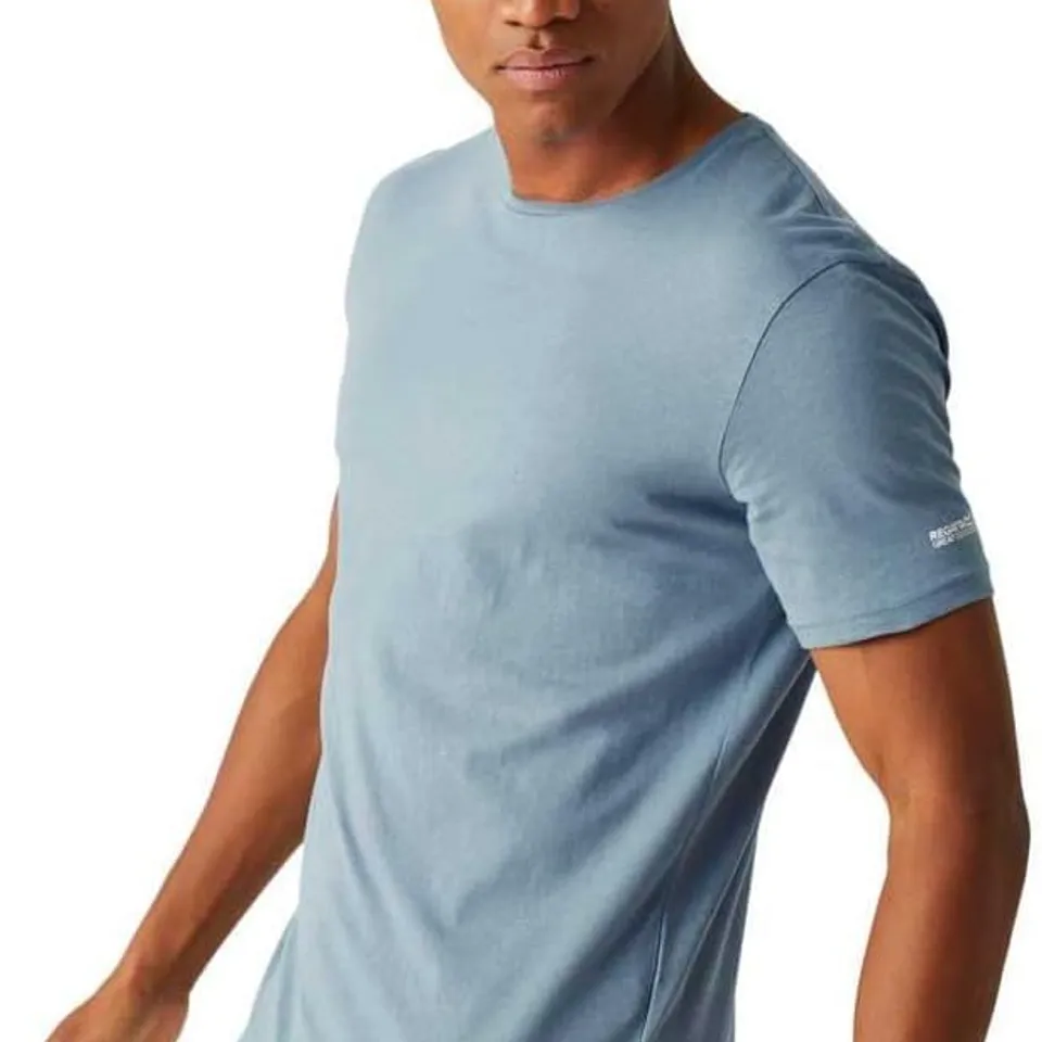 REGATTA MEN'S TAIT' ACTIVE COTTON SHORT SLEEVE T-SHIRT CORONET BLUE SIZE S