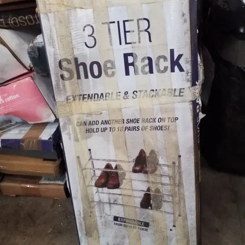 BOXED KNIGHT 3 TIER SHOE RACK