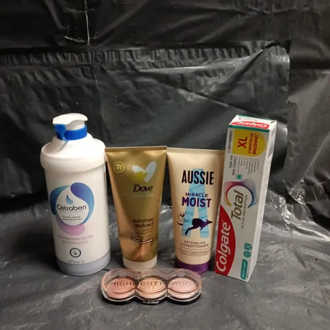 APPROXIMATEY 20 ASSORTED HEALTH AND BEAUTY PRODUCTS TO INCLUDE - CETRABEN MOISTURISING LOTION - AUSSIE MIRACLE MOIST CONDITIONER AND COLGATE TOTAL TOOTHPASTE