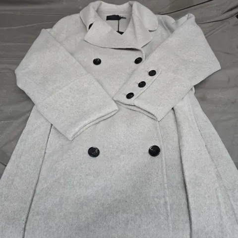 MINT GREY DOUBLE FACED TRENCH COAT - SIZE SMALL