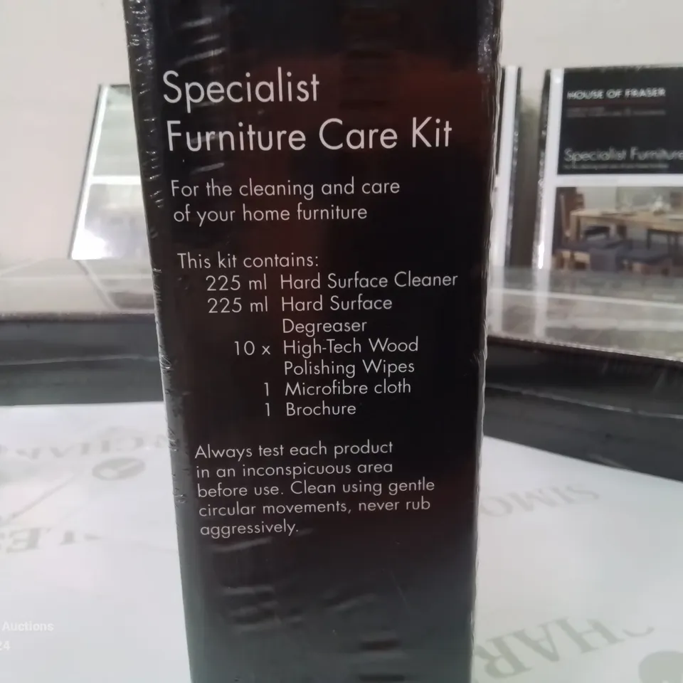 BOX CONTAINING 6 BOXED HOUSE OF FRASER SPECIALIST FURNITURE CARE KITS