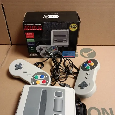 CLASSIC MINI TV GAME SYSTEM - SUPER MINI SFC WITH 620 BUILT-IN GAMES (TWIN CONTROLLERS)