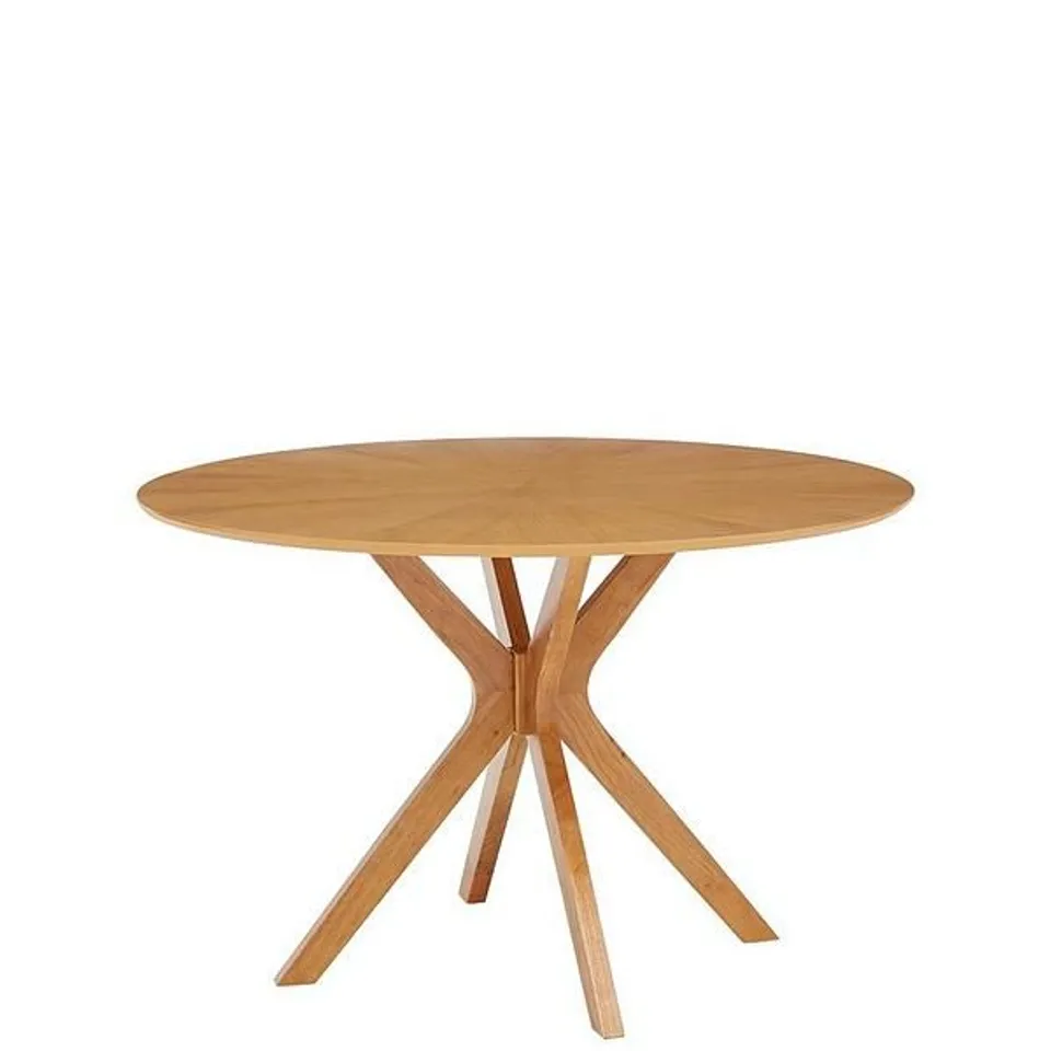 BOXED STARBURST LIGHT OAK-EFFECT DINING TABLE (1 BOX)