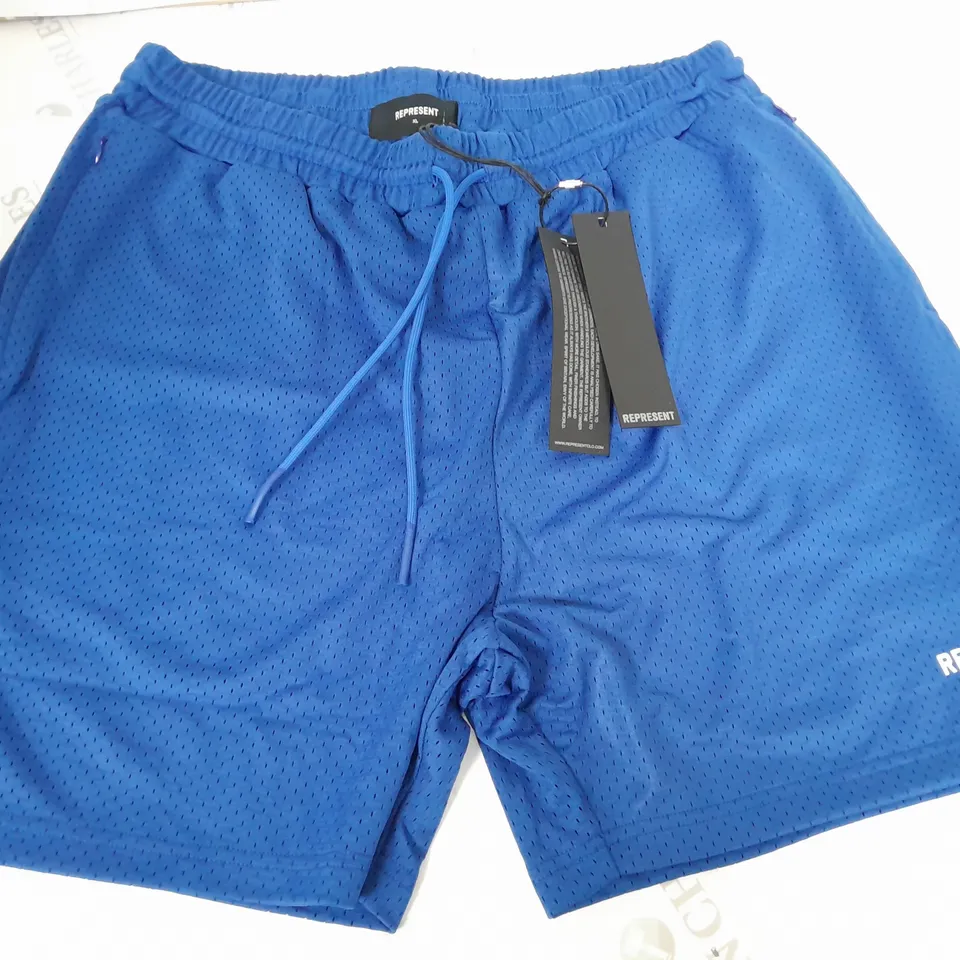 REPRESENT OWNERS CLUB MESH SHORTS IN BLUE - XL
