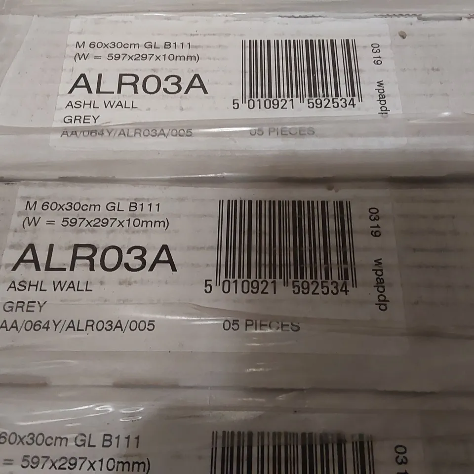 PALLET CONTAINING APPROXIMATELY 88 BOXES OF 5 JOHNSON-TILES ALR03A ASHL WALL TILES - GREY, 60 x 30CM
