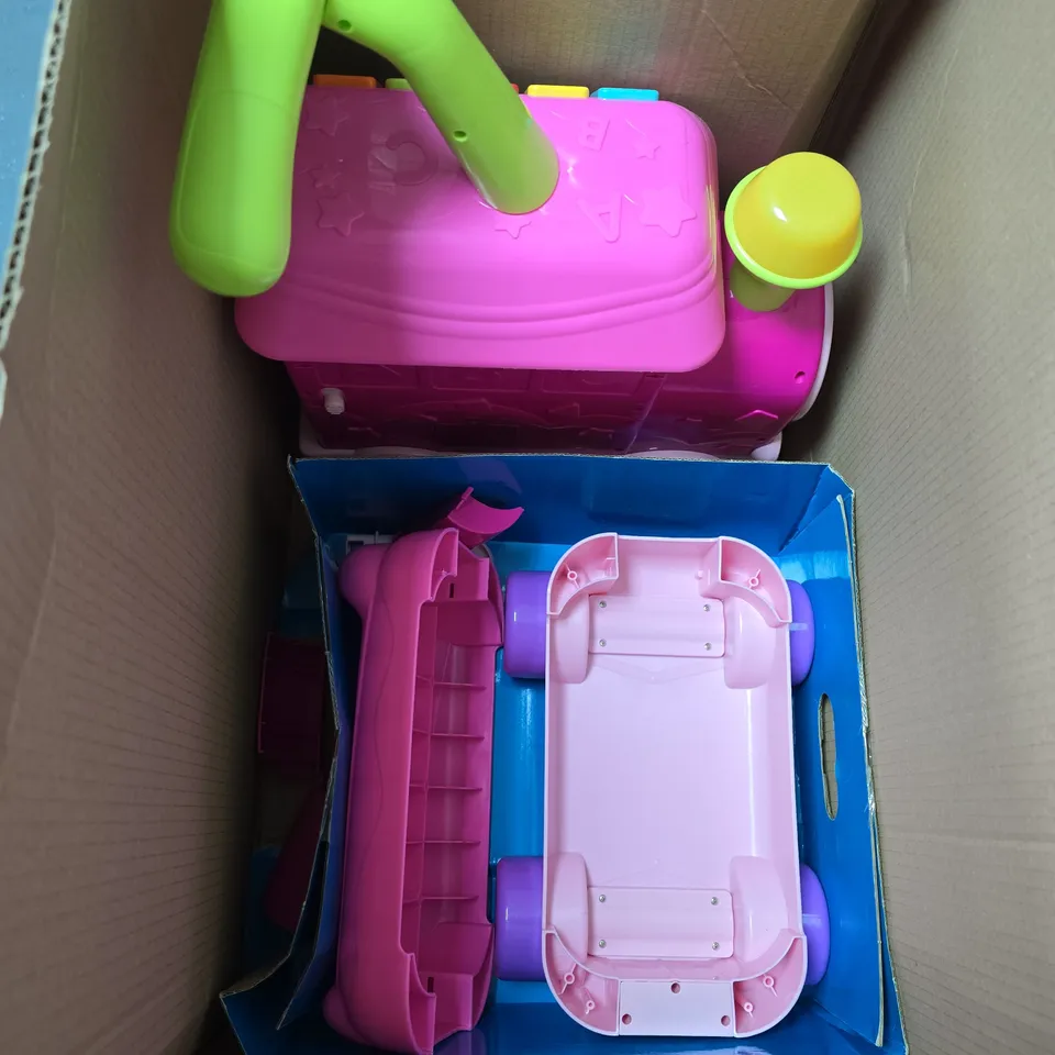 WINFUN WALKER RIDE-ON LEARNING TRAIN – PINK TODDLER TOY (3 LEVELS OF PLAY)