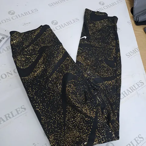 XL NIKE BLACK/GOLD LEGGINGS 