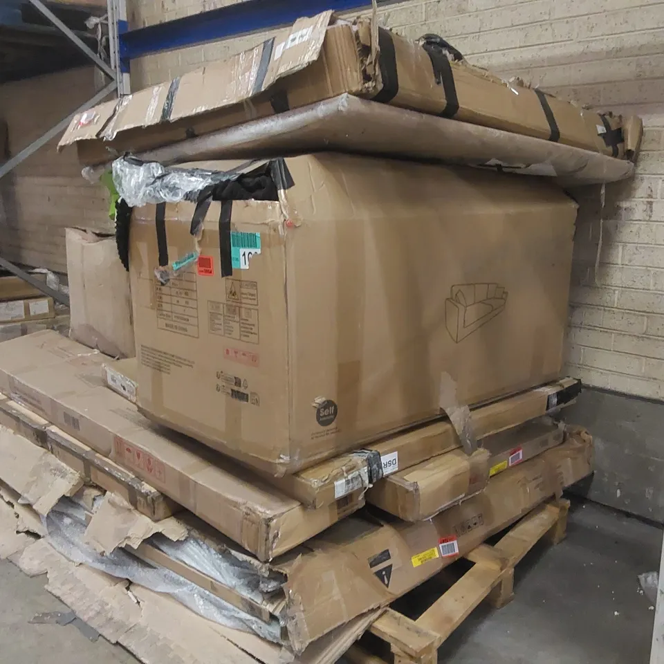 PALLET CONTAINING A LARGE ASSORTMENT OF FURNITURE PARTS ECT