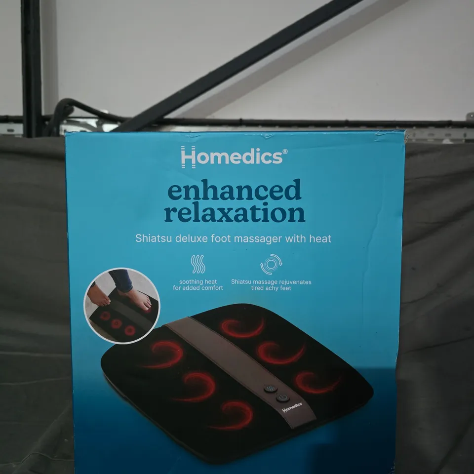 HOMEDICS ENHANCED RELAXATION FOOT MASSAGER WITH HEAT – BOXED