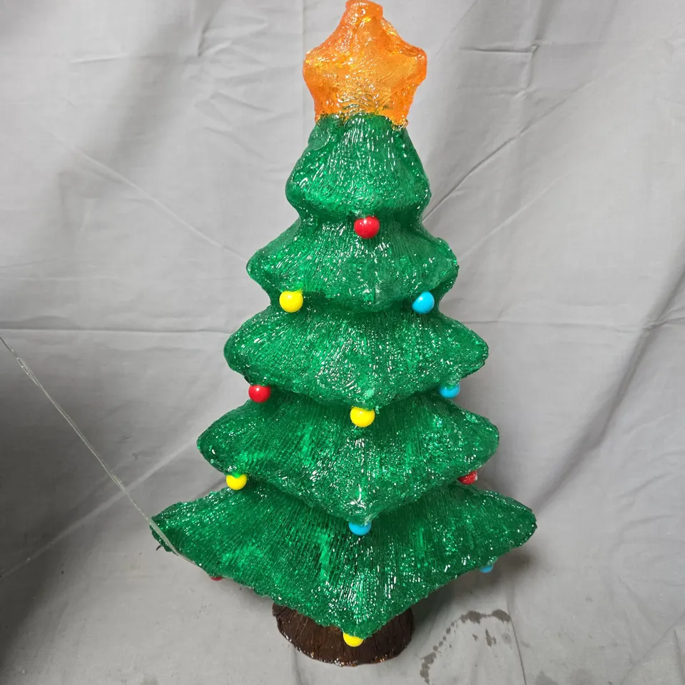 LIGHT UP BAUBLE CHRISTMAS TREE OUTDOOR DECORATION