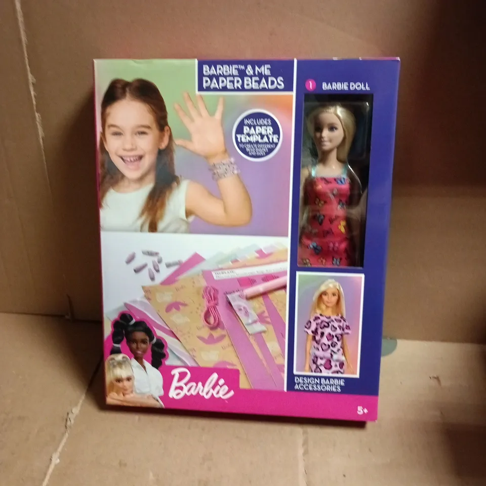 BARBIE & ME PAPER BEADS CRAFT KIT WITH BARBIE DOLL – BOXED