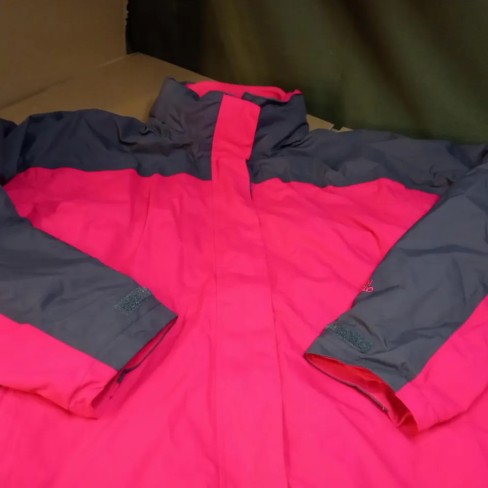 PETER STORM HOT PINK/GREY WINTER OUTDOOR JACKET - SIZE 16