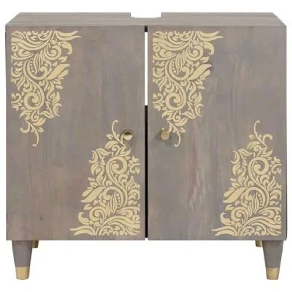 BOXED SOLID WOOD BATHROOM CABINET (1 BOX)