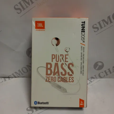 BOXED JBL TUNE 205 BLUETOOTH WIRELESS EARPHONES