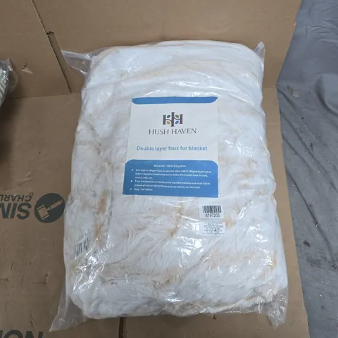 HUSH HAVEN DOUBLE LAYER FAUX FUR BLANKET – 150 X 200 CM