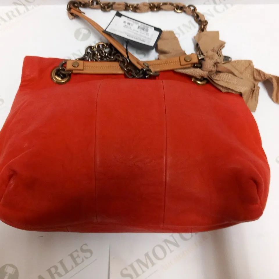 LANVIN VERMILLION HAPPY MEDIUM PATCHWORK BAG