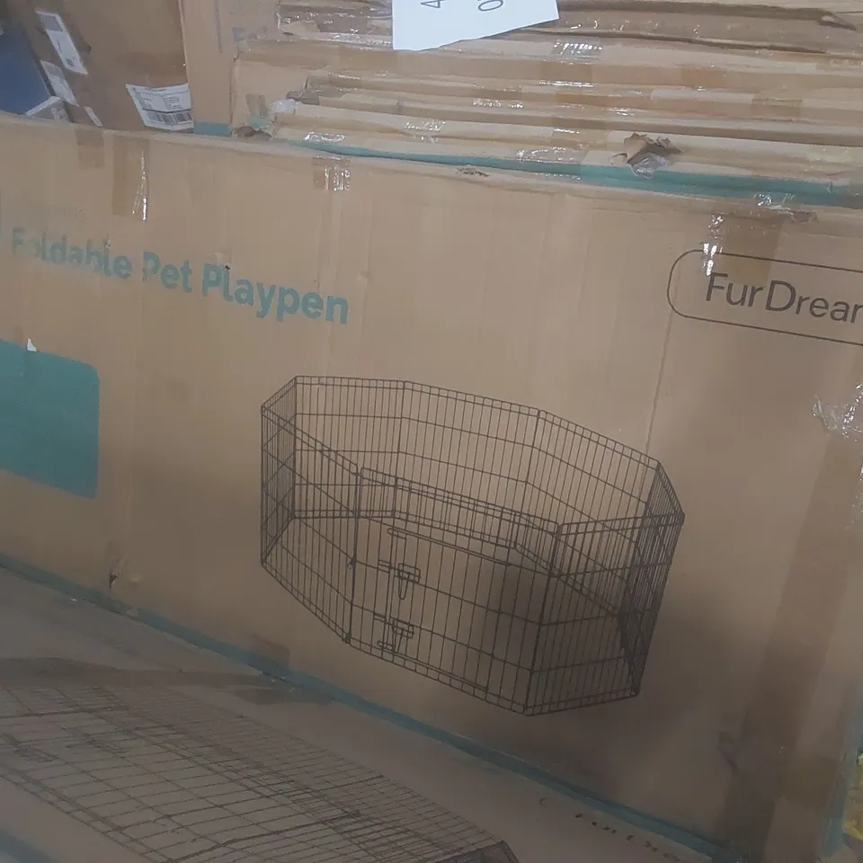 BOXED FUR DREAMS 48" FOLDABLE PET PLAYPEN 