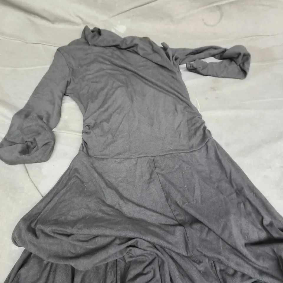 CIDER WOMEN'S JERSEY DRESS, CHARCOAL, XS