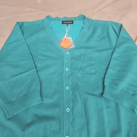 MINT LIMIT TEAL CARDIGAN – UK SIZE L