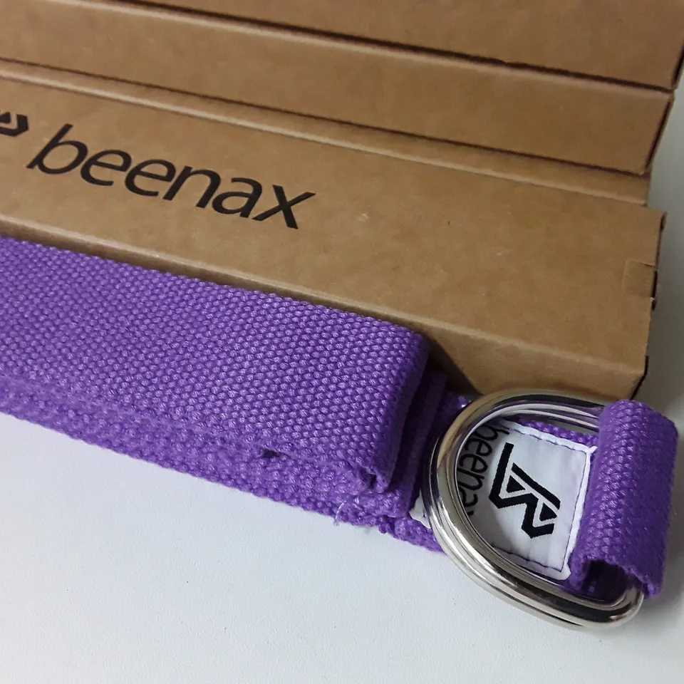 LOT OF 15 BOXED AS NEW BEENAX PURPLE YOGA STRAPS - 2.5M