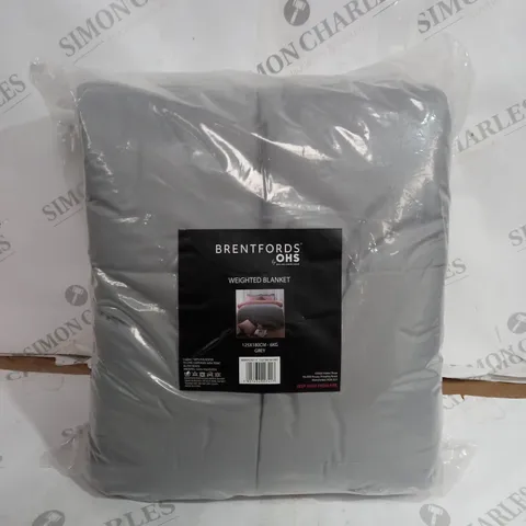 BRENTFORDS OHS WEIGHTED BLANKET 125X180CM 6KG GREY